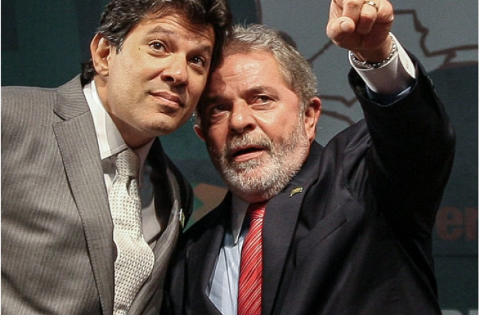 O ministro da Fazenda, Fernando Haddad (PT), e o presidente Lula (PT)
